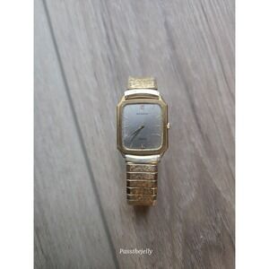 Vtg‎ Gentleman's Men's Bucherer Watch Tank Quartz Swiss Made 956 533 Old Money